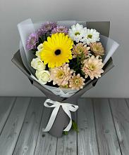 Букет цветов из:  Розы, Герберы и Хризантемы #REPLACE_PRED# Стремилово
