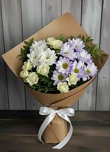Букет цветов из:  Хризантемы и Розы в Стремилово