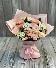 Букет цветов из:  Гвоздики, Розы и Хризантемы в Стремилово