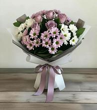Букет цветов из:  Хризантемы и Розы в Стремилово