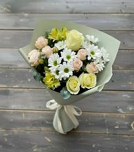 Букет цветов из:  Альстромерии, Розы и Хризантемы в Стремилово